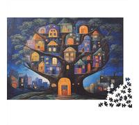 Giant Albero della vita 1000pcs (75x50cm) - Casa in stile ovale Puzzle Per Adulti GioGattotolo Fai-da-te