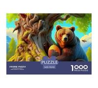 Giant Bear And Wolf Pack Roaring in Mountains And Wilds Materiale Di Qualità Gioco Hobby Ideale, Perfetto Per Tempo in Famiglia E Relax Indoor 70x50cm/1000pcs