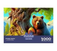 Giant Bear And Wolf Pack Roaring in Mountains And Wilds Pezzi Cartone Ben Realizzati Ottimo Per Allenamento Mentale, Memoria E Relax A Casa 52x38cm/1000pcs