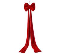 Giant Bow Christmas Tree - Pre-Tied Large Reusable Ornament, Decorative Holiday Ribbon for Home Door Staircase Fence and Backdrop, Elegant Festive Bow for Indoor Fall and Valentine Decor, 15.75 inches