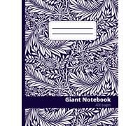 Giant Composition Notebook Blue Leaves: Garden Theme | Jumbo-Sized, 400 Lined Pages, 200 Sheets, 8.5 x 11| For Students, Teachers, Creatives, Artists, Writers and Researchers| Dyslexic Friendly