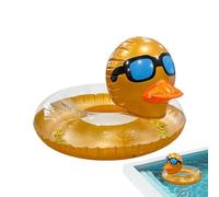 Giant Duck Pool Float - Inflatable Swimming Ring | Sunglasses Duck WaterToy