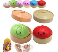 Giant Dumpling Squishy, Jumbo Rainbow Dumpling Stress Ball for & Adults, Extra Large Soft Squishy Dumplings for Anxiety Relief, Sensory Fidget Dough Toy, Decompressione (2 pcs Upgraded D)