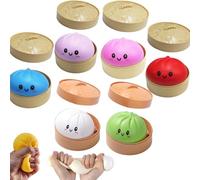 Giant Dumpling Squishy, Jumbo Rainbow Dumpling Stress Ball for & Adults, Extra Large Soft Squishy Dumplings for Anxiety Relief, Sensory Fidget Dough Toy, Decompressione (aggiornamento di 5 pezzi)