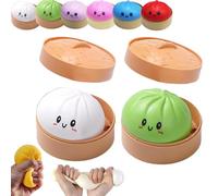 Giant Dumpling Squishy, Jumbo Rainbow Dumpling Stress Ball for & Adults, Extra Large Soft Squishy Dumplings for Anxiety Relief, Sensory Fidget Dough Toy, Decompressione (2 pcs Upgraded A)