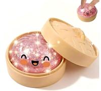 Giant Dumpling Squishy, Mystery Dumpling Squishy, Gigante Glitter Squishys Ravioli, Palla Antistress Gigante Misteriosa, Divertente Giocattolo Antistress Bao Bun Con Vaporiera Per Bambini Adulti