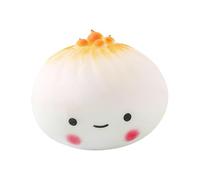 Giant Dumpling Stress Ball, 4-Inch Jumbo Dough Fidget, Soft Squeeze Toy with Steamer Case, Durable Material, Professional Sensory Relief Style, Oversized Food Squishy for Adults & Kids