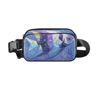 Giant Fish - Marsupio da donna, unisex, con cinghia regolabile, per shopping, sport, lavoro, colore: viola, Pesce Gigante Viola Medio, 1 size