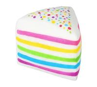 Giant Food Squeeze Toy, Fake Rainbow Cake Stress Reliever, Soft Elastic Fidget Toy, Squish Dessert Play Prop, for Kids Adults Working Studying Commuting Home Travel Long Trips Classroom Prizes