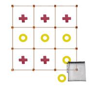 Giant Game Set Outdoor - Wood 90x90cm 660g Pink Yellow Bean Bag Toss - Hand Brain Coordination Training For Kids Ages 5-12 - Backyard Lawn Camping