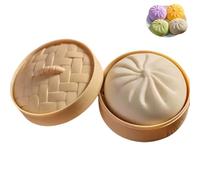 Giant Glitter Dumpling, Jumbo Dumpling Squishy, Large Stress Relief Sensory Ball for Adults & Kids, Soft Squeeze Decompression Dough (White)