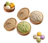 Giant Glitter Dumpling, Mega Rainbow Dumplings, Anxiety Relief Fidget Toy, Soft Squeeze Decompression Dough, Large Stress Relief Sensory Ball (Green + White)