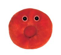 Giant Microbes Rosso Sangue Cella Peluche Originale Morbido Corpo Educativo 12cm