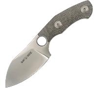 Giant Mouse GMF1-MG Magnacut, Green Micarta, Black Leather Sheath GM-GMF1-MG