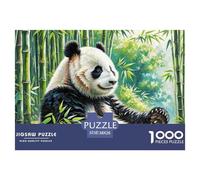 Giant Panda 1000 Pieces Jigsaw Puzzles For Adults Family Challenge Toys Stress Relieving Entertainment Cultivate The Spirit of Teamwork for Family Decorations 38x26cm/1000pcs
