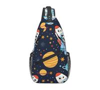 Giant Panda Astronauta Crossbody Borsa a tracolla Viaggio Petto Pack Sling Zaino per Uomo Escursionismo Daypack