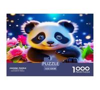 Giant Panda Puzzle Giocattoli Sfida Regalo 1000 Pezzi Classici Cute Animals Puzzle Decorazione Perfetta Giochi-rompicapo Per Uomini E Donne 52x38cm/1000pcs