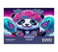 Giant Panda Puzzle Giochi Educativo 1000 Pezzi Classici Cute Animals Puzzle Decorazione Perfetta Classici Giochi Per Adulti E Bambini Da 12 Anni 52x38cm/1000pcs