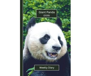 Giant Panda Weekly Diary 2026 (Hardcover): A gorgeous Week View Planner (spread across 2 pages). It's an ideally sized (6"x9") animal themed journal ... pages. Great gift for friends and family.