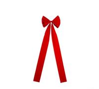 Giant per velvet Christmas Bow 180cm Red Door Wreath Giant per | Soft per velvet Fabric, 3D Bow Shape, 180x50cm Large Size, Easy Strap Installation, Festive Red Holiday Decor
