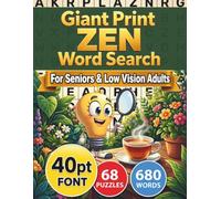 Giant Print Zen Word Search: Extra-Large 40pt Font: A Calming Puzzle Activity Book for Seniors and Low Vision Adults Featuring Positive Affirmations and Simple Coloring Pages