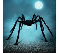 Giant ragnatela con super stretch Cobweb set, Decorazioni per esterni di Halloween Ragno peloso5.6FT
