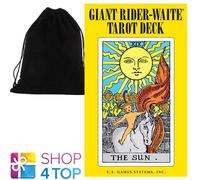 " Giant " Rider Waite Tarocchi Deck Esoteric Big Size US Games Sistema Velluto