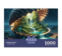 Giant Snail Shell with Waterfall And Beach Village Pezzi Cartone Ben Realizzati Ottimo Per Allenamento Mentale, Memoria E Relax A Casa 70x50cm/1000pcs