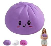 Giant Squishy Dumpling, Jumbo Soft Decompression Dough, Large Stress Relief Fidget for Adults, Anxiety Sensory Squeeze Ball, Novelty Bun Gift (Purple, 15CM)