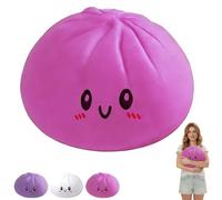 Giant Squishy Dumpling, Jumbo Soft Decompression Dough, Large Stress Relief Fidget for Adults, Anxiety Sensory Squeeze Ball, Novelty Bun Gift (Pink, 25CM)