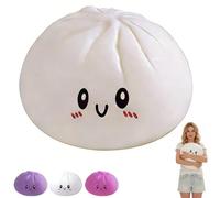 Giant Squishy Dumpling, Jumbo Soft Decompression Dough, Large Stress Relief Fidget for Adults, Anxiety Sensory Squeeze Ball, Novelty Bun Gift (White, 15CM)