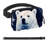 Giant Star Polar Bear-1712 Marsupio per uomini e donne, marsupio con tracolla regolabile, alla moda, borsa a tracolla ovunque, per viaggi all'aperto, corsa, escursionismo, multicolore, Multicolore,