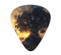 Giant tree at duskGuitar Picks, set da 12 pezzi, tre diversi spessori per chitarra acustica elettrica e altri strumenti