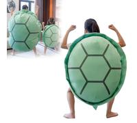 Giant Wearable Turtle Shell Pillow, 63 Inch Multifunctional Giant Wearable Turtle Shell Pillow, Pp Cotton Removable Soft Stylish, Cozy Oversized for Lounging, Sleeping for Boys Girls (130cm,Green)