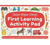 Giant Wipe-Clean First Learning Activity Pad: Practise maths and English skills | Reusable home-learning activities | Wipe-clean pen included