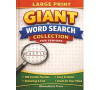 Giant Word Search Collection for Seniors: 100 Large-Print, Easy , Themed & Relaxing Puzzles for Adults, Low Vision, Memory Care, and Stress Relief ... Gift for Vacations, Holidays and Free Times