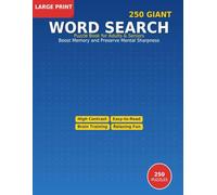 Giant Word Search - Large Print for Seniors 55+: 250 Puzzles · High Contrast · Positive Themes · Solutions Included: Extra-legible puzzles for memory ... Searches · High Contrast · With Solutions