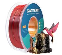 GIANTARM Filamento PLA in seta a tre colori, 1,75 mm (± 0,02 mm), 1 kg, per stampante 3D, 1 rotolo confezionato sottovuoto, splendido effetto cambia colore a tre lati, PLA Silk tricolore, rosso + oro