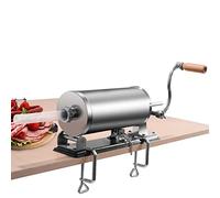 GIANTEX 3 kg Insaccatrice per Salsiccia, Insaccatrice Manuale Casa, Macchina per la Produzione di Salame, in Acciaio, con Morsetto da Tavolo e 4 Tubi di Riempimento, Argento