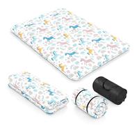 GIANTEX Materasso da pavimento 140 x 200 cm, Futon giapponese pieghevole, con borsa per il trasporto e fodera rimovibile, per camera degli ospiti, camera da letto