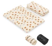 GIANTEX Materasso futon pieghevole, Tatami Futon giapponese portatile con borsa, copertura lavabile, 2 bende incluse, letto futon spesso e traspirante per camera da letto per adulti (Marrone,Doppio)