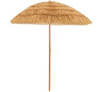 GIANTEX Ombrellone Parasole da Esterno Stile Hawaiano Inclinabile | Ombrellone Rotondo in Metallo, Ideale per Spiaggia e Balcone, Diametro: 200 cm