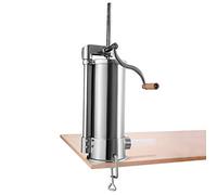 GIANTEX Riempitrice per Salsicce Manuale da 5 kg con Morsetto da Tavolo | Insaccatrice per Salame con 6 Tubi di Riempimento per Diverse Preparazioni