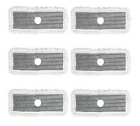 GIANTEX Set di secchiello e mocio, scopa girevole e mocio piatto, in microfibra, manico telescopico, secchio scolapiatti con ruote e manico, 2 cuscinetti, funzione di lavaggio e asciugatura