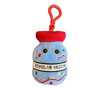 GIANTmicrobes PELUCHE PORTACHIAVI VACCINO COVID 19 KEYCHAIN VACCINE BLU