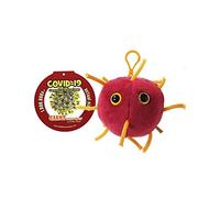 Giant Microbes Portachiavi Peluche CORONAVIRUS COVID-19 in cotone rosso