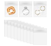 Giantree 200 Pezzi Sacchetti con Cerniera in Plastica, 4x6cm Mini Sacchetti con Chiusura a Pressione Trasparenti Riutilizzabili in Plastica con Cerniera per Gioielli, Accessori, Alimenti, Noci, Dolci