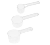 Giantree 3 cucchiai dosatori trasparenti da 60 ml, 30 ml, 15 ml, trasparenti con scala, misurino dosatore, cucchiaio dosatore grammo per cucinare, misurino dosatore in polvere