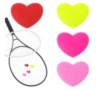 Giantree 4 smorzatori per racchette da tennis, smorzatori di vibrazioni da tennis, accessori da tennis, ammortizzatori in silicone a forma di cuore, graziosi accessori da tennis, ottimo regalo per