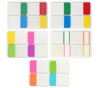 Giantree 400 linguette adesive, trasparenti, segnapagina colorate, autoadesive, scrivibili e riposizionabili, per leggere appunti, libri e classificare file (400 pezzi)